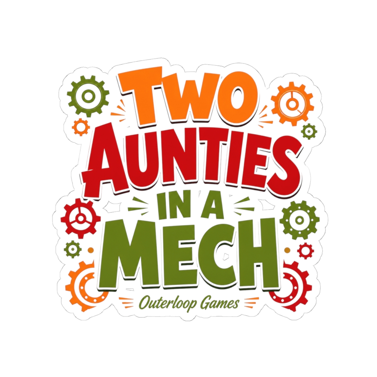 Dosa Divas "Two Aunties in a Mech" Sticker — official Dosa Divas Stickers